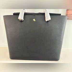 Ralph Lauren Crosshatch Leather Karly Tote - New with Tags